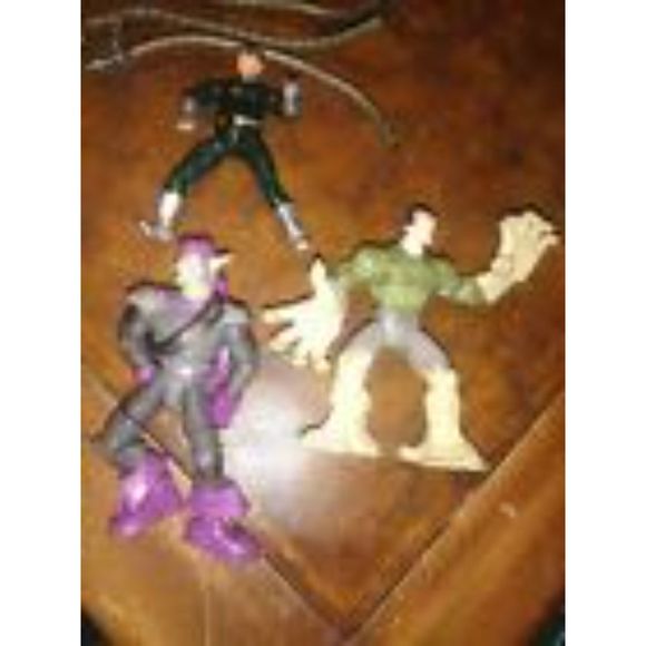 Lot of 3 Spiderman Villans Green Goblin Doc Ock Silver - Picture 3 of 8